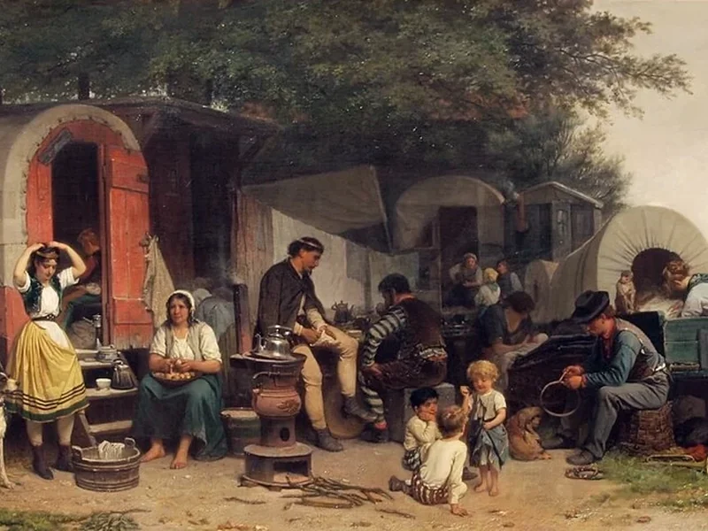 1824-Hendrik Jacobus Scholten - Ospiti della fiera -Teylers Museum